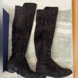 Stuart Weitzman Allgood Anthracite Suede Knee boots